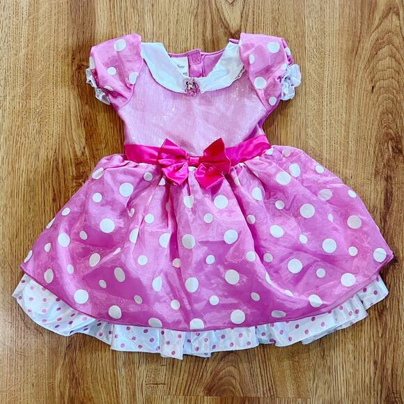 Disney Pink Minnie Mouse Polkadot Costume Dress - Picture 1 of 15